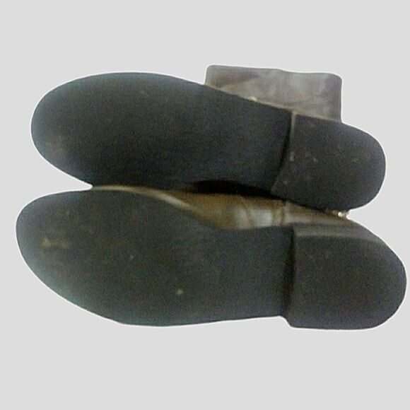 BUCCO Boots Olive Gold Chain & Buckle Size 7.5 - Picture 3 of 7